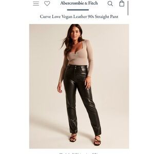 Abercrombie Curve Love Faux Leather Pants